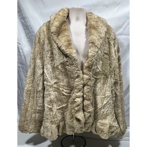 Ashley Stewart Women Faux Fur Coat Size‎ 3X